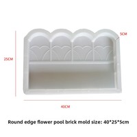 Moule en plastique moulé par injection pour clôtures de parterres de fleurs, applications pour pelouses, bassins à fleurs, briques, ciment/béton