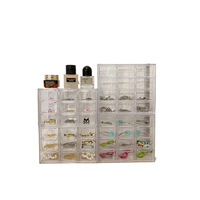 6.9.12.72 Tiroirs Boîte en acrylique transparent Boîte de rangement multifonctionnelle en plastique empilable pour bijoux Organisateur de cosmétiques Affichage
