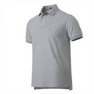 T-shirt promotionnel personnalisé pour homme, en tricot anti-plis à manches courtes, broderie sur mesure, vente en gros à prix réduit - Product Image 3