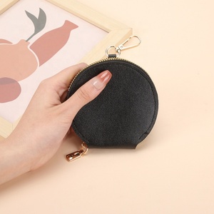 2025 New Round Mini <b>Wallet</b> PU Leather Portable <b>Ladies</b> Zipper Purse Solid Color Student Coin Storage Bag for Girl - Product Image 6