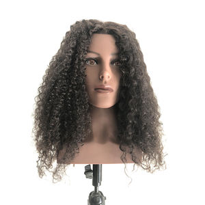 Cabeza <span class=keywords><strong>de</strong></span> Maniquí <span class=keywords><strong>de</strong></span> Entrenamiento con Cabello Humano Afroamericano para Estilistas en Academias y Escuelas - Product Image 1