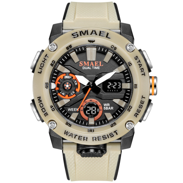 OEM Analog Digital Watches for Men SMAEL 1907 Dual Display Sport Men Hand Watch