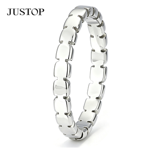 JUSTOP Stainless Steel Geometric <b>Plain</b> Band <b>Ring</b> Unisex Modern Daily Wear Jewelry - Product Image 1