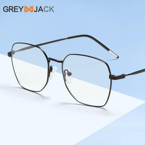 Lunettes anti-lumière bleue Greyjack, monture intégrale en métal, acier inoxydable, unisexe, 66005OP, protection des verres plats - Product Image 2
