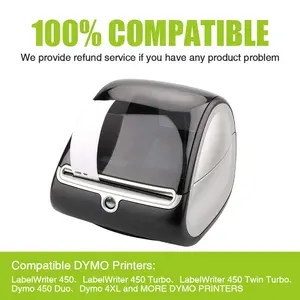 Compatible 99012 address label paper for label writer 450  260 labels  36mm x 89mm