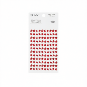 Pegatinas de Diamantes de Imitación en Forma de Estrella Roja Ilan, 8 mm, Aprox. 104 Piezas, Ref. 27109 - Product Image 1
