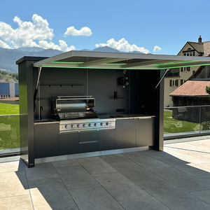 Cocina Exterior Mini Futurista con Conectividad Bluetooth, Refrigerador, Horno <span class=keywords><strong>y</strong></span> Parrilla sin Humo para Alojamientos Turísticos - Product Image 2