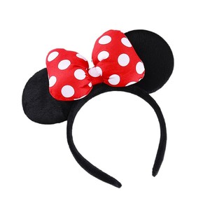 Fascia per capelli YHM più venduta, fiocco carino Minnie Mouse, accessorio per capelli in tessuto, fatto a mano, per donne e bambini, per lavarsi il viso, per foto - Product Image 5