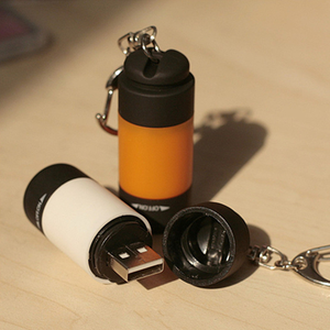 USB <b>Rechargeable</b> <b>LED</b> Multifunctional Strong <b>Light</b> Pocket Keychain Flashlight Waterproof Outdoor Hiking Camping Mini Flashlight - Product Image 4