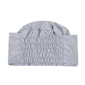 Wholesale Bulk Turban Hat Twisted With Back Elastic Cotton Turban Headwear Islamic Hijab Under Caps - Product Image 4