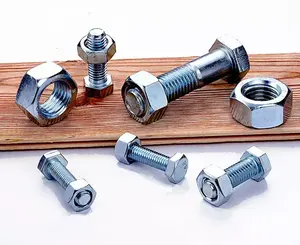 Wabbler Flange Screws Diameter M3-m64 1/4''-2'' Stainless Steel Round Head Nut Bolts Zinc Plated Galvanized Metal Nut Bolt