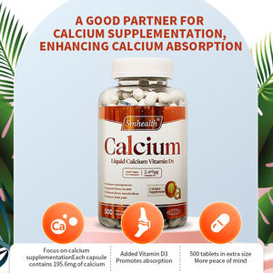 อาหารเสริมแคลเซียมเหลวแบบแคปซูลซอฟต์เจล D3เสริมความหนาแน่นของกระดูก - Product Image 3