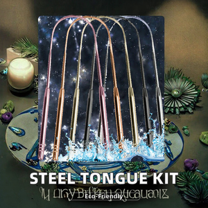Hot Selling Premium Hygienic Stainless Steel Tongue Scraper Kit Effective Oral Care and Hygiene Oral Cleaning Function - Product Image 2