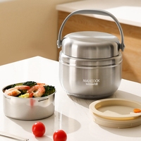 Nouveauté : Boîte à lunch isotherme sous vide en acier inoxydable 304 de 1000 ml avec couvercle en PP et poignée
