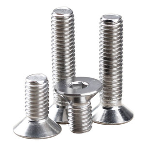Vis à tête fraisée M3 M4 M5 M6 M2 Métriques et impériales 3/8 5/16 8/32 6/32 Vis à tête cylindrique fraisée en zinc Vis à tête plate - Product Image 1