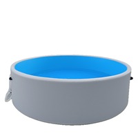 Piscine gonflable en PVC personnalisée, texture brossée, forme ronde pliable, pompe électrique 800W, réservoir d'eau