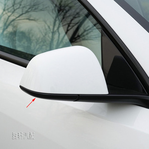 Tesla Model Y Rearview <b>Mirror</b> Bottom Cover Matte Black <b>Plastic</b> Full Set 2019-2023 - Product Image 5