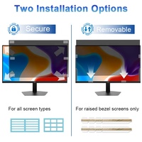 Protection d'écran anti-espion à double sens, multi-tailles pour tous les principaux moniteurs de bureau, filtre de confidentialité anti-reflet amovible