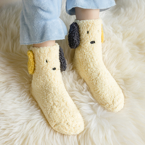 Chaussettes en peluche pour tout-petits avec oreilles longues de chien, couleur macaron, chaussettes pour bébé avec oreilles 3D, chaussettes de dessin animé unisexes pour bébé pour l'automne et l'hiver - Product Image 6