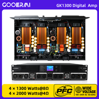 Amplificateur de puissance numérique de classe D GK1300 1300 Watts 8Ω 4 canaux 1U pour montage en rack 2000W 4Ω avec écran pour enceintes de scène DJ