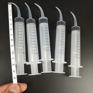 <span class=keywords><strong>Jeringa</strong></span> de irrigación de plástico con punta curva de 12 ml, herramienta portátil de entrenamiento para enjuague bucal con escala transparente - Product Image 5