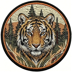 Patch Ricamate 3D Realistiche Personalizzate all'Ingrosso, Patch Ricamate con Animali Selvatici come Cervo, Lupo, Tigre per Cerchi Ricamati - Product Image 3