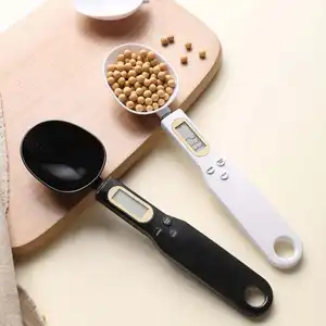 Nhà bếp Baking Scoop với LCD hiển thị mèo trọng lượng scooper chính xác Pet Dog thực phẩm Quy mô cup kỹ thuật số điện đo muỗng