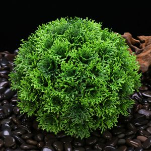 Pecera paisaje decoración medio círculo simulación planta musgo bola plástico Artificial agua <span class=keywords><strong>falsa</strong></span> hierba - Product Image 4