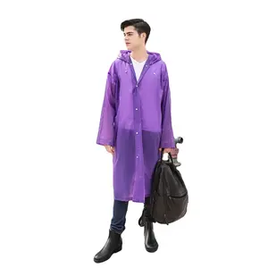 Travelsky di Alta qualità trasparente lungo impermeabile impermeabile cappotto di pioggia poncho