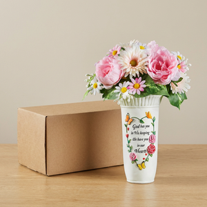 Vase funéraire en résine avec piques métalliques, ailes d'ange personnalisées, statue commémorative, cadeau pour les proches disparus, peint à la main, artistique, durable - Product Image 2