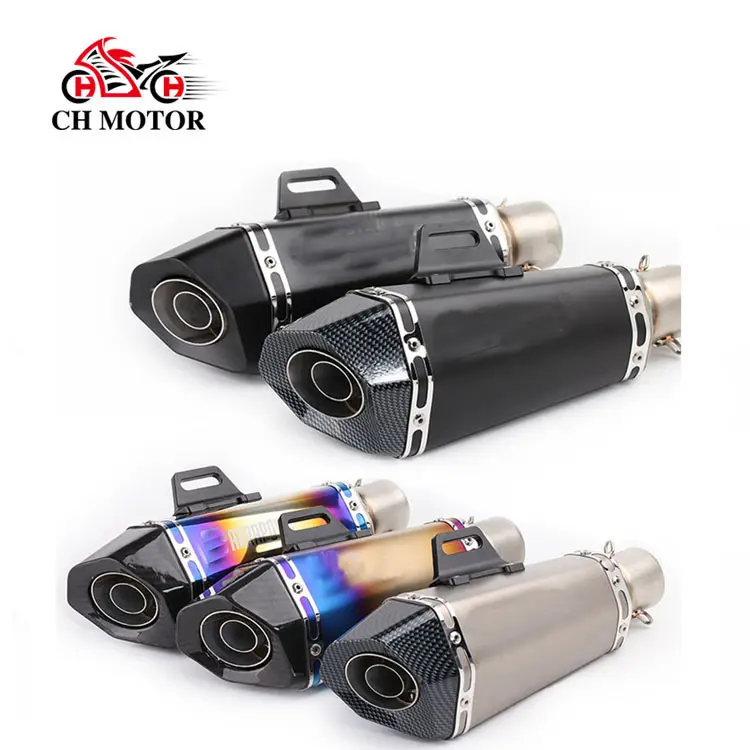 หนี Moto muffler สำหรับจักรยานรถจักรยานยนต์ไอเสียคาร์บอน