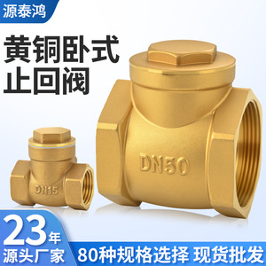 วาล์วกันกลับทองเหลืองแนวนอน DN15-DN50 สำหรับปั๊มน้ำ มิเตอร์น้ำ - Product Image 3