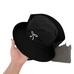 Chapeau de pêcheur à nœud papillon pour fille, séchage rapide, nouveau, respirant, protection solaire, couleurs bonbon, pour étudiants, été - Product Image 1