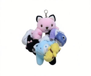 Lindo Juego de Llaveros de Peluche para Niños de 2 a 4 Años, Animales de Peluche Suaves con Relleno de Algodón PP, Regalo Unisex de 11cm-30cm - Product Image 1