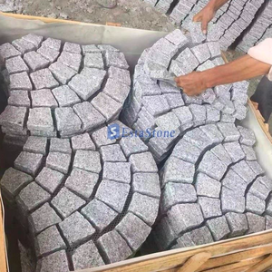 Pietre Naturali per Esterni, Ciottoli in Granito Grigio, Pietre per Pavimentazione a Forma di Ventaglio, Tappeti per Pavimentazione in Rete, Pietre per Pavimentazione in Granito e Ardesia - Product Image 4