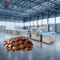 Ligne de production de chocolat clé en main à petite échelle, équipement compact de formage de chocolat pour usine en démarrage.