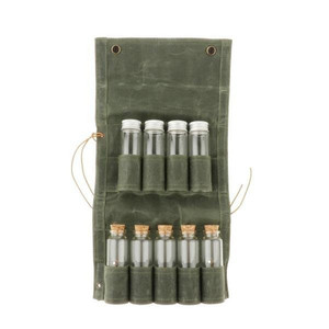 <b>Camping</b> Folding Seasoning Bottle Storage Bag, Large Capacity Canvas Glass Bottle and Jar Storage Bag, <b>BBQ</b> Bag - Product Image 2