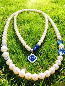 Collar de Perlas Personalizable AKA Delta Zeta SGR, Collar de Perlas para Chicas de la <span class=keywords><strong>Serie</strong></span> Griega - Product Image 4