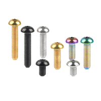 Vis à tête cylindrique en titane plaqué zinc M5x8/10/12/15/18/20/25/30mm, vis à tête Allen pour fixation de porte-bidon de vélo, 4 pièces