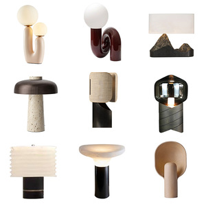 Design di lusso luce moderna lampada da comodino in tessuto nordico di vetro ferro marmo lampada da tavolo <span class=keywords><strong>per</strong></span> casa letto soggiorno camera di lettura Hotel - Product Image 3