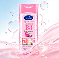 Huile pour le corps éclatante à la vitamine B3 Dr.Davey, hydratation 48h, soin éclaircissant de la peau