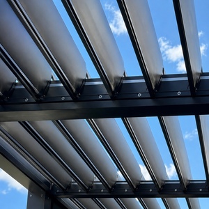 Pergola, auvent de terrasse, gazebo, pavillon, abri de voiture, <span class=keywords><strong>kit</strong></span> d'ombrage, toit à persiennes, verrière, véranda, écran <span class=keywords><strong>en</strong></span> verre trempé robuste, éclairage LED - Product Image 3