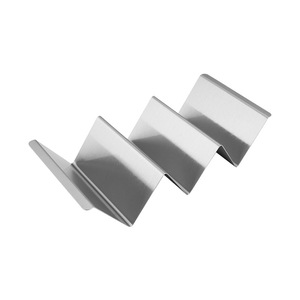 Stainless Steel W Shape Taco Holder Reusable Party Plating Tray Commercial Use - Product Image 1