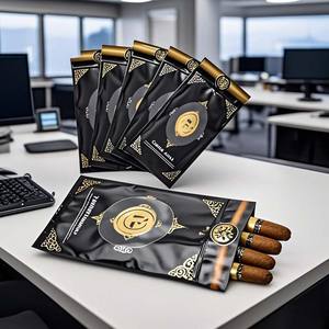 Sacs à fermeture éclair en feuille personnalisée pour cigares Sacs à cigares pour tabac Sac d'emballage pour cave à cigares Ziplock - Product Image 6