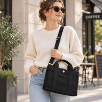Sac fourre-tout en toile rose avec logo personnalisé, bandoulière réglable, fermeture à pression, sac de courses réutilisable, fournisseur d'usine en gros