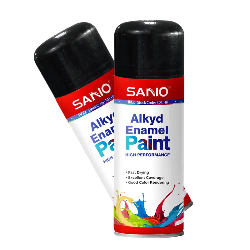 ขายส่งสีสเปรย์เคลือบฐาน Alkyd ขนาด 400 มล. สีต่างๆ สําหรับการซ่อมแซมตกแต่งทั่วไปทําจากเรซิน Alkyd คุณภาพสูง