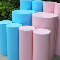 Cylindre acrylique personnalisé pour fête de mariage, présentoir de piédestal, cylindre acrylique clair/blanc, pilier de plinthe pour mariage