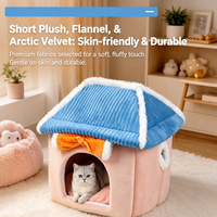 Lit pour animaux de compagnie en tissu en forme de maison pour meubles d'intérieur (autres meubles d'intérieur)