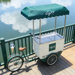 Carritos de Gelato Italianos con Ruedas, Carrito de Venta Ambulante de Helados Personalizado con Congelador - Product Image 1
