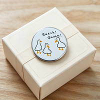 Épingles de revers personnalisées avec votre propre logo, épingles en métal en forme de canard mignon, impression sérigraphique UV, épingles en émail dur personnalisées pour vêtements